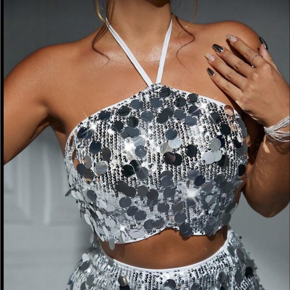 Glittery Halter Top